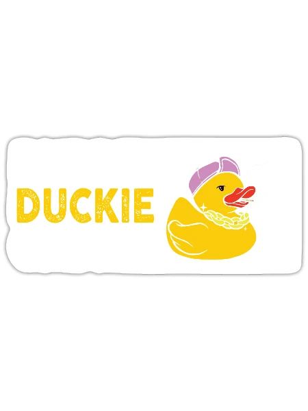 Rubber Duck Rubber Duckie Crew - Sticker - white matte - Front