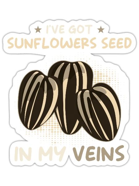 Sunflower Seeds - Sticker - white matte - Front
