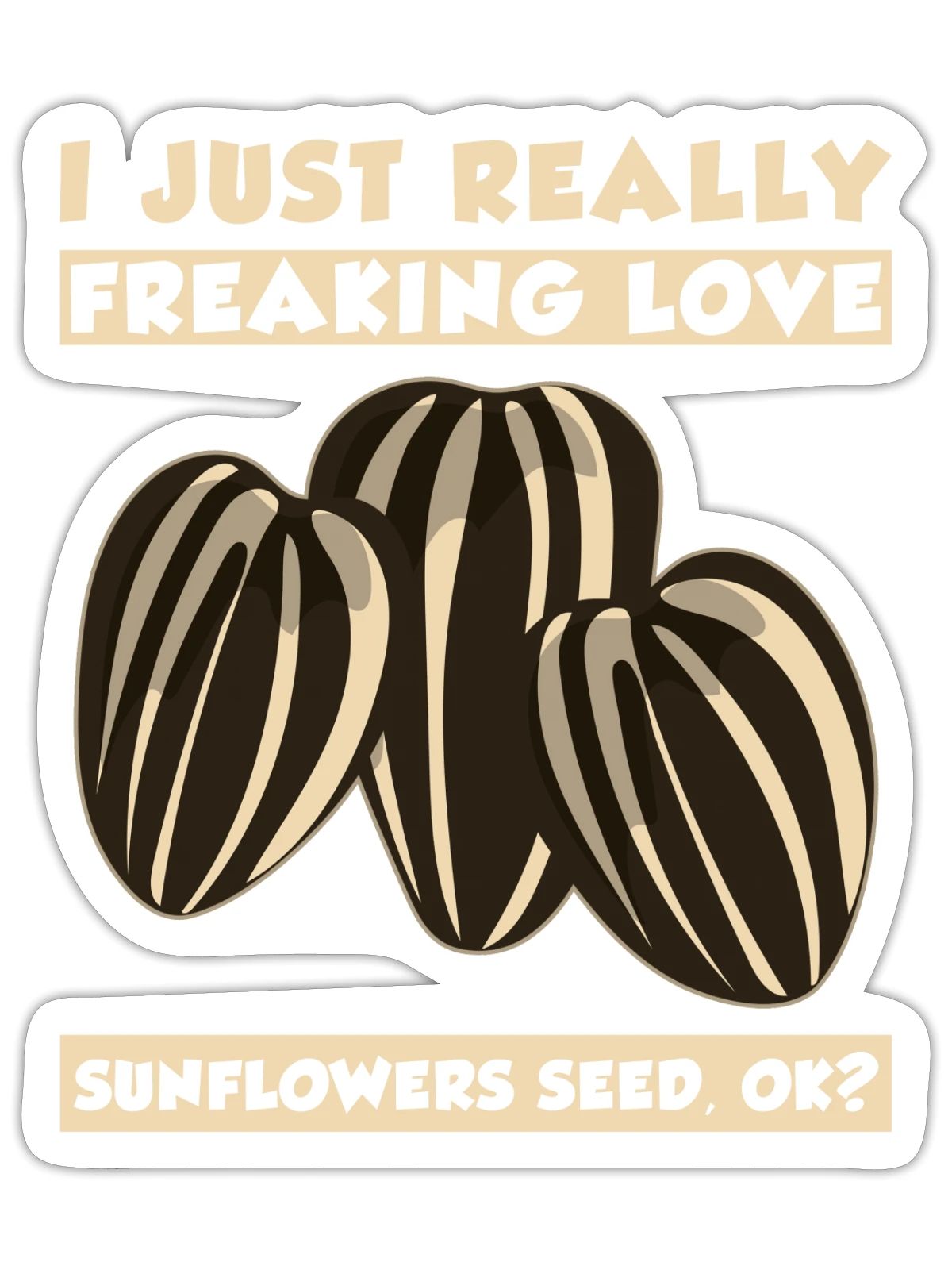 Sunflower Seeds - Sticker - white matte - Front