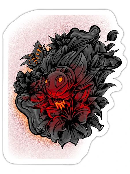 Nature néon - Sticker - blanc mat - Devant
