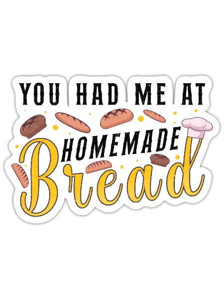 Bread Making Bakery Bread Baker Bread Maker - Sticker - white matte - Front