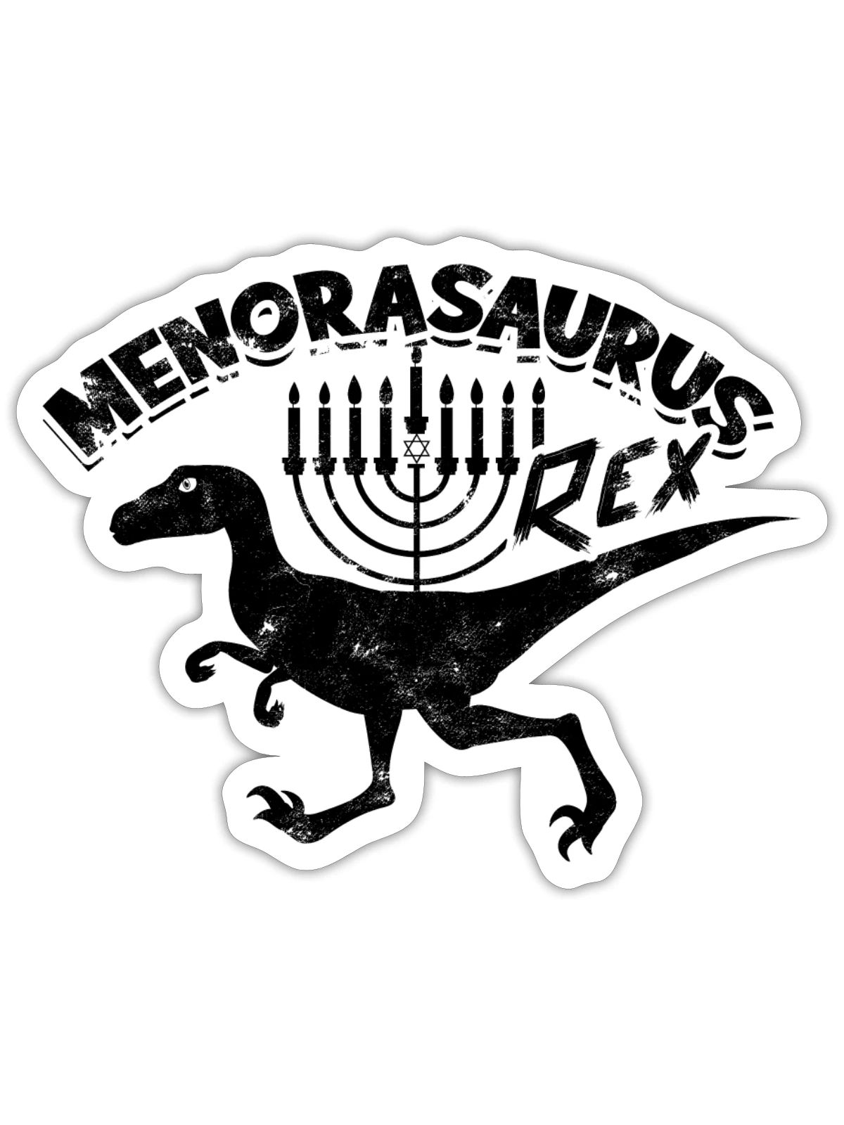 Menorasaurus rex - prehistoric - Sticker - white matte - Front