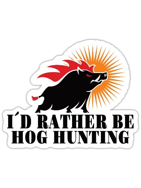 Boar Hunter Boar Hunter Hog Hunter Hog Hunting - Sticker - white matte - Front