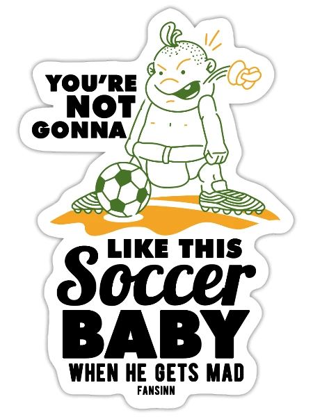 Baby toddler football - Sticker - white matte - Front