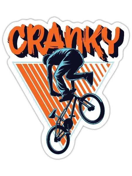 BMX BMX Rider Cranky - Sticker - white matte - Front