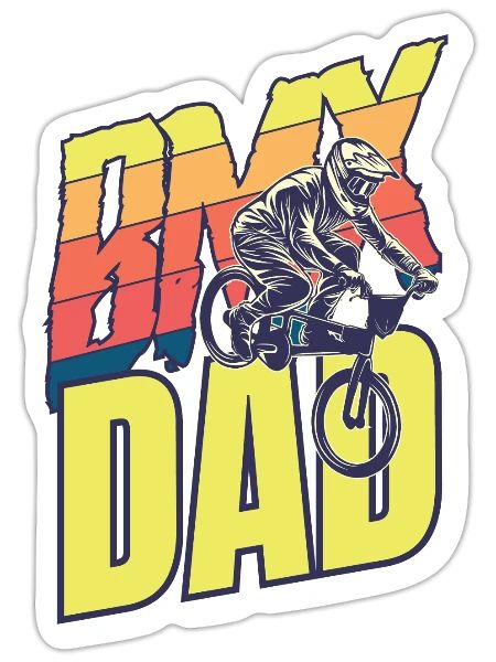 BMX BMX Dad - Sticker - white matte - Front
