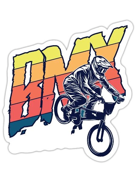 BMX BMX Live To Ride - Sticker - white matte - Front