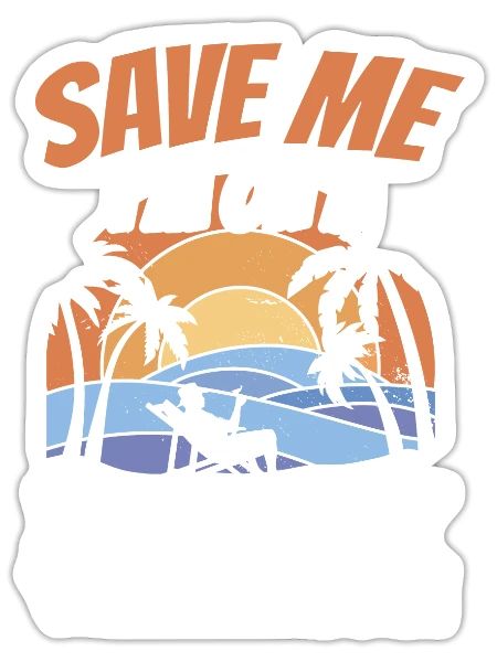 Save Me I'm On A Family Vacation Travel Relatives - Sticker - white matte - Front