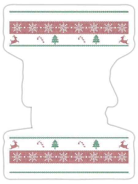 Happy Holla Days Christmas Family Xmas Relatives M - Sticker - white matte - Front