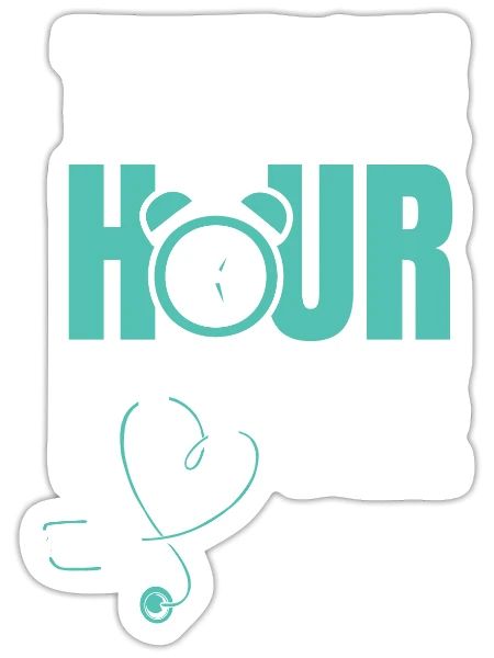 Nurse Nursing Stethoscope - Sticker - white matte - Front