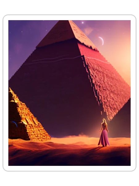 pyramids - Sticker - white matte - Front