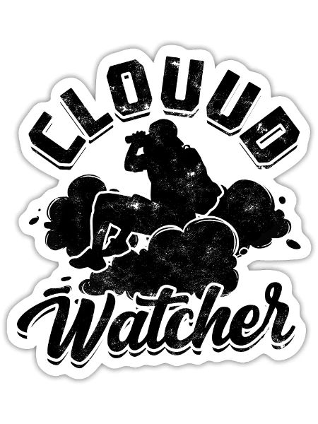 Cloud watcher - Cloud - Sticker - white matte - Front