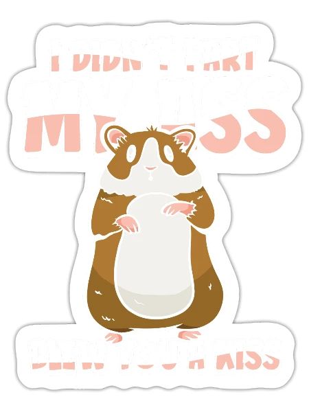 Guinea Pig Cavy Humor - Sticker - white matte - Front