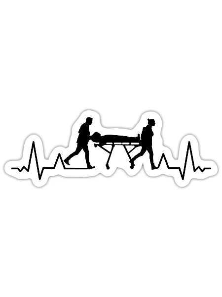 Paramedic-Emergency Medical Hospital Ambulance - Sticker - white matte - Front