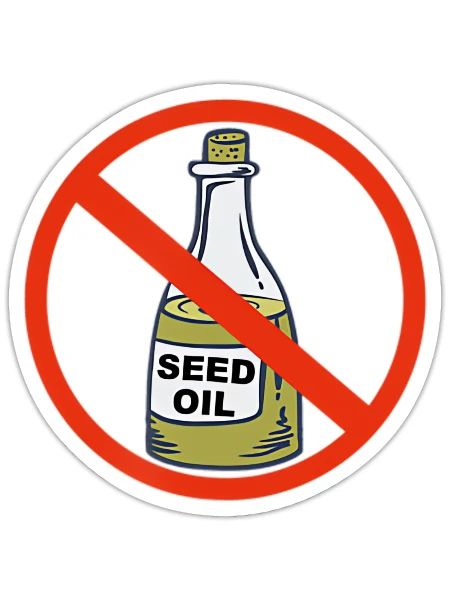 Anti Seed Oils T Shirt - Sticker - white matte - Front