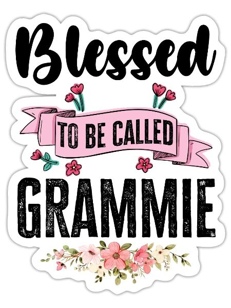 Blessed To Be Called Grammie - Sticker - white matte - Front