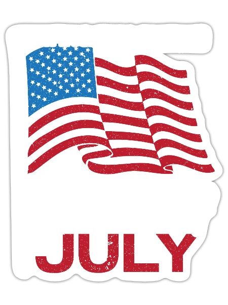 Staying Fly On The Fourth Of July 4th Of July USA - Sticker - white matte - Front
