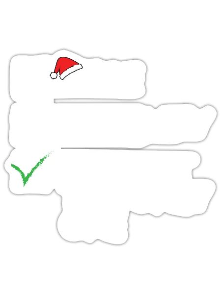 Nice Naughty I Wasn't The Only One Funny Christmas - Sticker - white matte - Front