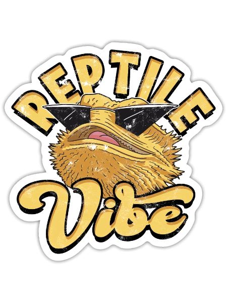 Reptile Vibes - Reptile - Sticker - white matte - Front