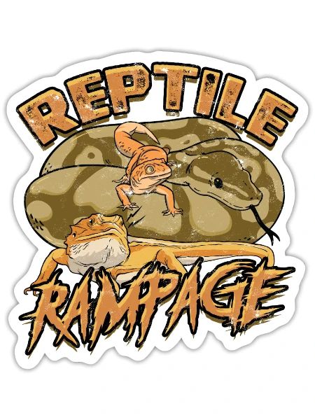 Reptile Rampage - Reptile - Sticker - white matte - Front