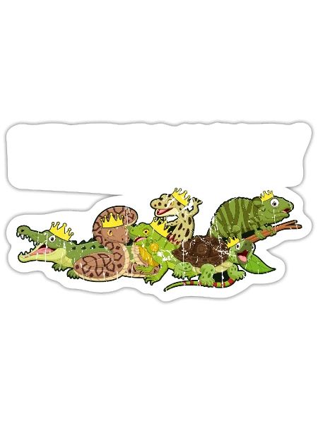 Reptile Royalty - Reptile - Sticker - white matte - Front