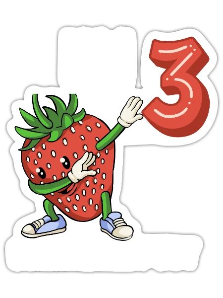 strawberry boy - Sticker - white matte - Front