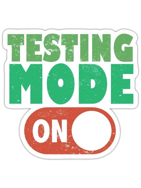 Testing Mode On Motivational Test Day Teacher - Sticker - white matte - Front