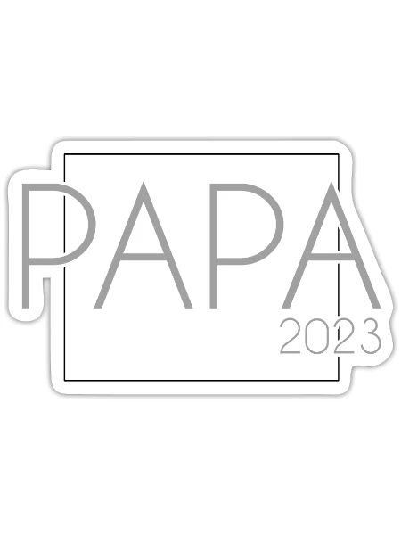 papa 2023 - Sticker - white matte - Front
