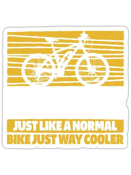 E Bike Electric Bike Drôle - Sticker - blanc mat - Devant