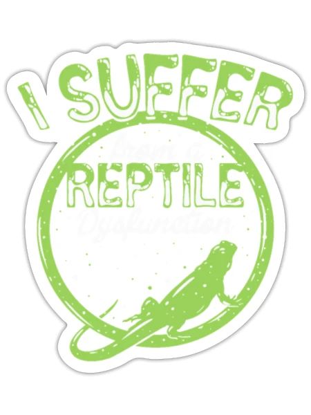 reptile dysfunction reptile lover lizard - Sticker - white matte - Front