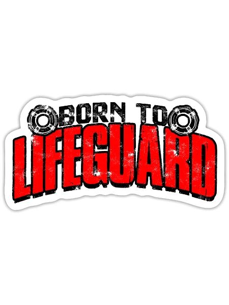 Born to Lifeguard - lifeguard - Sticker - white matte - Front