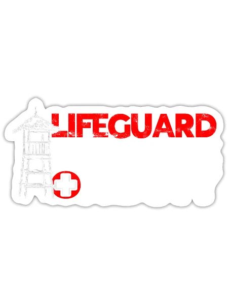 Lifeguard - always on duty - lifeguard - Sticker - white matte - Front