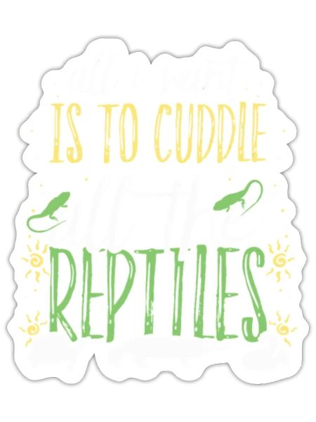 Cuddle with Reptiles - Sticker - white matte - Front