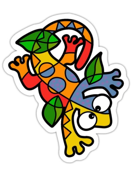 the reptile of the caribbean - Sticker - white matte - Front