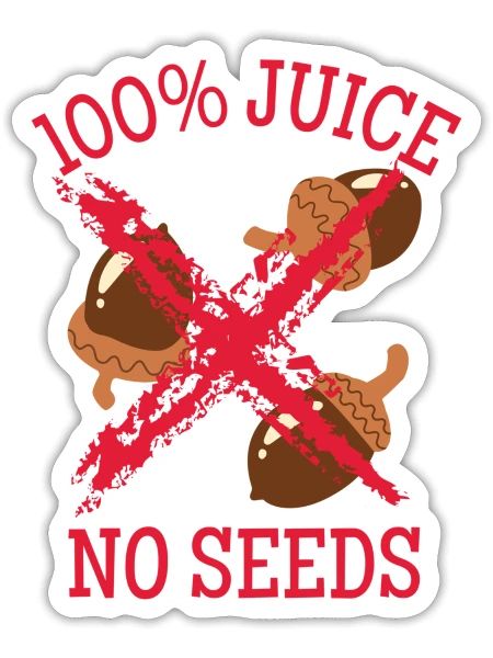 100 juice no seeds Classic - Sticker - white matte - Front