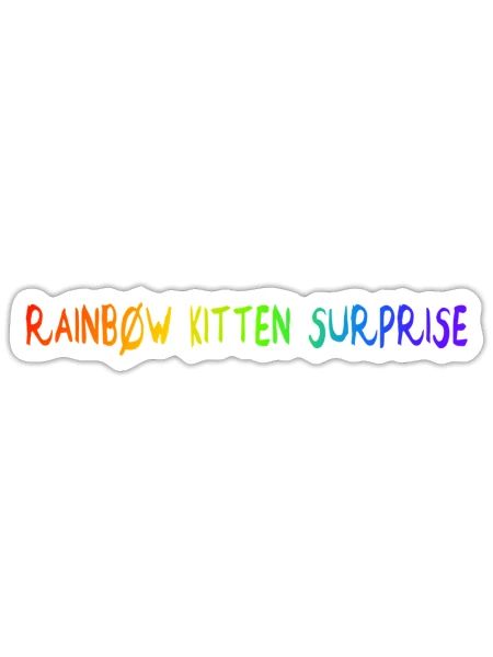 rainbow kitten surprise - Sticker - white matte - Front