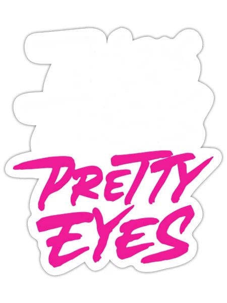 Thick Thighs Pretty Eyes Plus Size - Sticker - white matte - Front