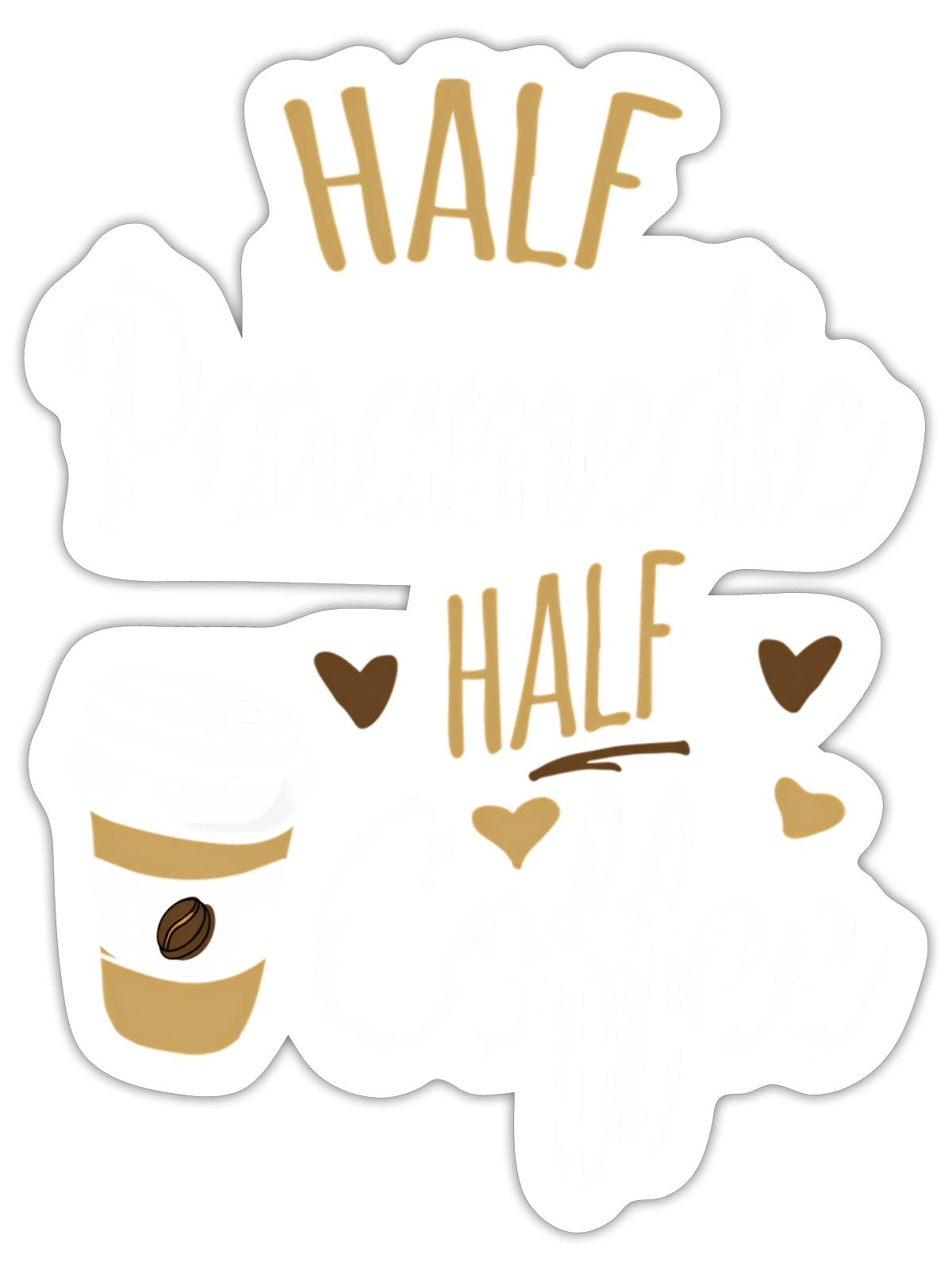 Half Paramedic Half Coffee Paramedic - Sticker - white matte - Front