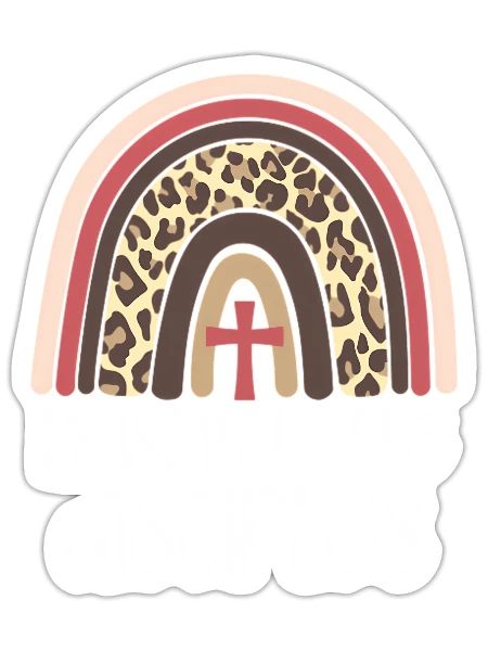 Raising Little Disciples Christian Mom Leopard - Sticker - white matte - Front