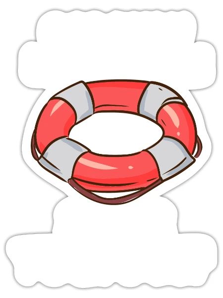 Off Duty Lifeguard - Sticker - white matte - Front
