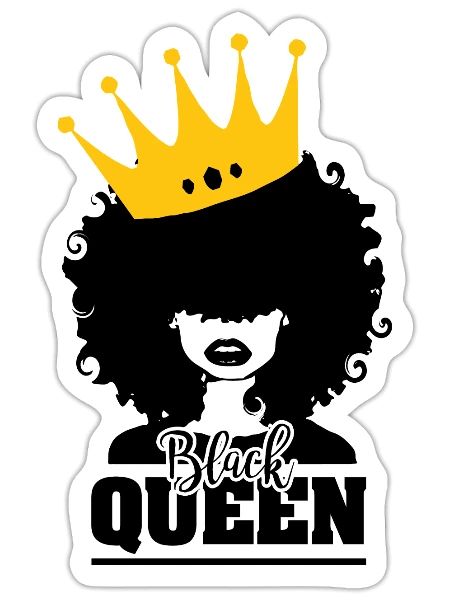 Black Queen - Sticker - white matte - Front