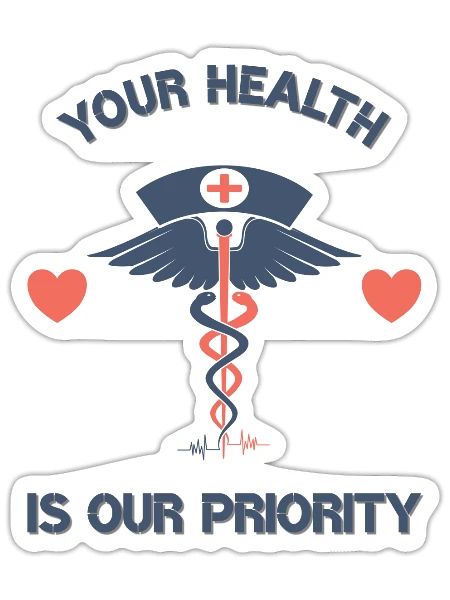 Nurse Your Health Is Our Priority - Sticker - white matte - Front