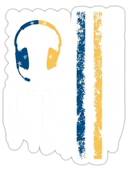 Gold Blue Line 911 Police Dispatcher First - Sticker - white matte - Front
