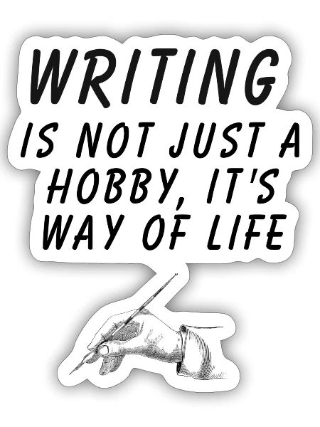 writing - Sticker - white matte - Front