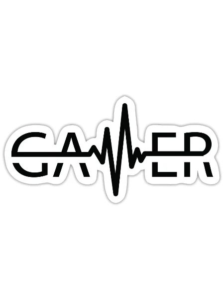 Gamer Heartbeat Video Games Video Gaming PC - Sticker - white matte - Front