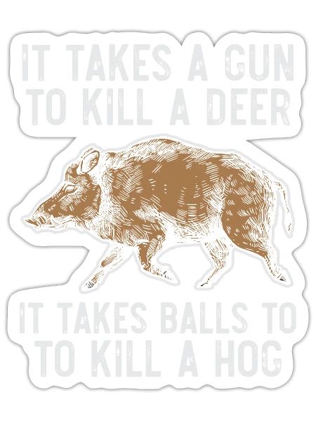 I'd Rather Be Hog Hunting Boar Hunter Hog Hunting - Sticker - white matte - Front