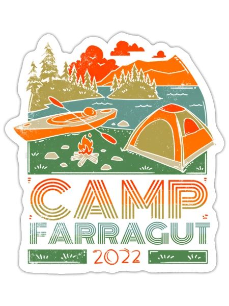 Camp Farragut Sandpoint Idaho - Sticker - white matte - Front