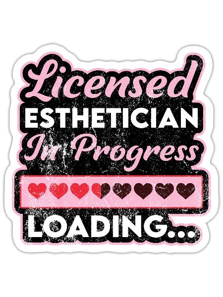 Licensed Esthetician In Progress Future Estheticia - Sticker - white matte - Front