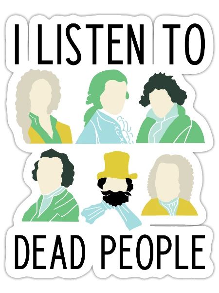 Funny classical music lover slogan - Sticker - white matte - Front