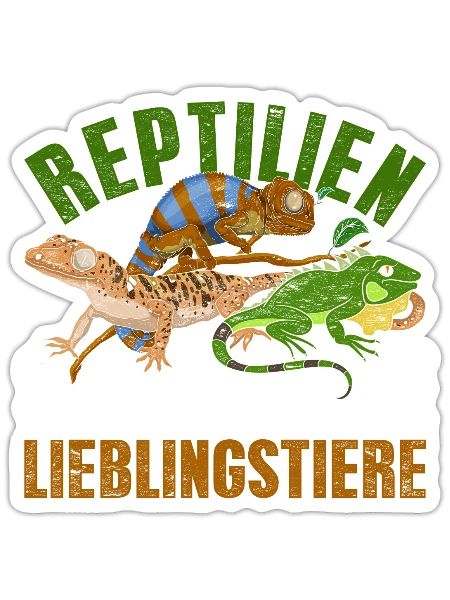 Reptiles are my favorite animals reptile - Sticker - white matte - Front